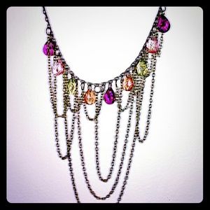 Rainbow drape necklace